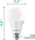 LUXRITE A19 LED Light Bulbs 100 Watt Equivalent Dimmable, 2700K Warm White, 1600 Lumens, Enclosed Fixture Rated, Standard LED Bulbs 15W, Energy St...