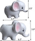 Ogrmar 2PCS Elephant Plant Window Boxes Cute Elephant Flower Pot/Modern White Ceramic Succulent Planter Pots/Tiny Flower Plant Containers Animal D...