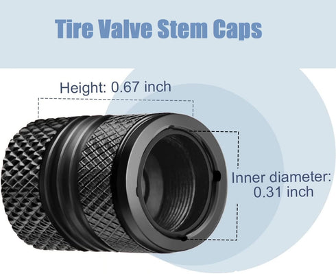 8 Pack Tire Valve Stem Caps for Car Tires Air Caps Cover, Corrosion Resistant Premium Alloy Leak-Proof Universal...