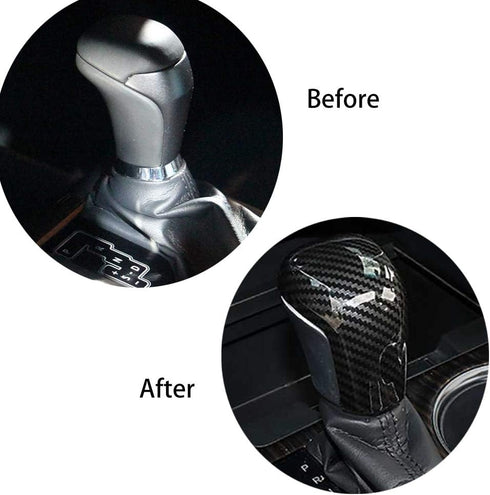 Gear Shift Knob Trim for Toyota Tacoma 2016-2022, for Pudora 2017-2020, for Land Cruiser 2016, for Highlander 2014-2019, ABS Carbon Fiber 1PC...