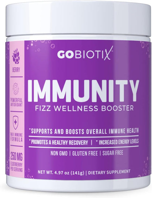 Immune Support Supplement - Immunity Defense Powder Wellness Booster - Vegan Superfood - Elderberry, Turmeric, Vitamin C Powder and B12 Supplement...