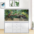 Green Forest Palm Leaf Aquarium Background, Art Watercolor Green Plant Theme Fish Tank Background, Crawling Terrarium Background 48X24IN with 8 EV...