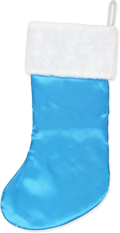 Peanuts Snoopy Kurt Adler Cuffed Satin Holiday Stocking (19", Blue/White)...