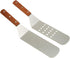 Grill, Dump Truck, Stainless Steel, Riveted Smooth Wooden Handle, Commercial Grade, a Perforated Solid Spatula, 2-piece Set...