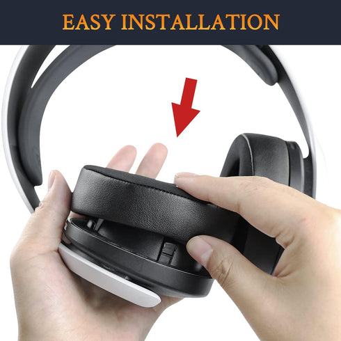 SOULWIT Earpads Cushions Replacement for Sony Playstation 5 Pulse PS5 3D Wireless Headset, Ear Pads Cushions with Noise Isolation Foam (PS5 CG Bla...