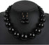 HSQYJ Simple Large Big Simulated Pearl Statement Necklace Earring Set Faux Big Pearl Choker Drop Dangle Hook Earring Fashion Costume Jewelry for G...