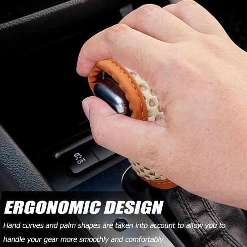 Car Gear Shift Knob Cover, Vehicle Manual Automatic Shifting Gear Stick Protector, Mini Anti-Slip Automotive Shifter Lever Cover Decor Accessories...