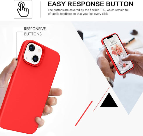 VENINGO iPhone 13 Case,Phone Case for iPhone 13,Slim Fit Liquid Silicone Soft Gel Rubber Lightweight Microfiber Lining Shockproof Anti-Scratch Pro...