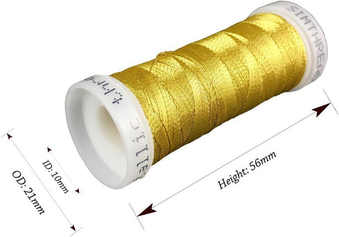 Simthreads Metallic Embroidery Thread 200 Yards Ea for French Embroidery or Machine Embroidery for Janome Brother Pfaff Babylock Singer Bernina Hu...