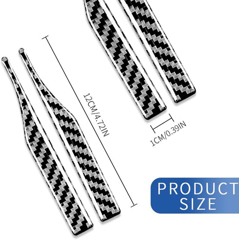 4Pcs Car Rearview Mirror Anti-Collision Scraping Strip, Anti-Rub Anti-Scratch Trim Sticker, Carbon Fiber Rearview Mirror Crash Protector, Universa...
