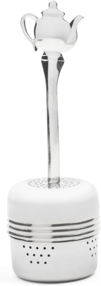 Fox Run Brands Silver Tea Infuser with Handle, 1.5 x 1.5 x 4.75 inches, Metallic...