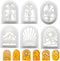 CRASPIRE 6 Shapes Boho Landscape Polymer Clay Cutters Basic Clay Cutter for Polymer Kit Vintage Sun Mountain View Earring Pattern Jewelry Making D...