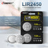 Rechargeable CR2450 Batteries 3.7V High Capacity 120mAh Lir2450 Battery 8 Pack...