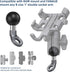 FANAUE MB-01 Angled Bolt Head Adapter Ball Base with 10mm Mounting Hole for RAM Mounts B Size Double Socket Arm and Bike Motorcycle Phone Holder, ...