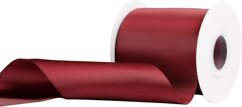 4" wide Double Face Satin Ribbon 25 Yards (277-Burgundy?, Set for Bow, Party Decor, Sewing Applications, Wedding and Craft...