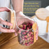 Spice Jars, Overnight Oats Containers with Airtight Lid and Spoon, Decorative Kitchen Canisters Set, Glass Storage Containers for Coffee, Tea, Sug...