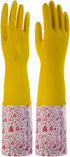 18.5inch Rubber Gloves Waterproof polyester Household Cleaning Gloves For DishWashing,Gardening,Painting(Medium)...