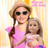 American Doll Travel Suitcase Play Set for Girl 18 Inch Doll, Travel Carrier Luggage Doll Clothes Sunglasses Camera Laptop Pillow, Pretend Play To...