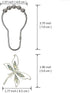 Crystal Dragonfly Shower Curtain Hooks - Brushed Nickel Rings with Rhinestones Dragonfly Pendant,Rust Proof Silver Metal Curtain Hangers (Silver)...
