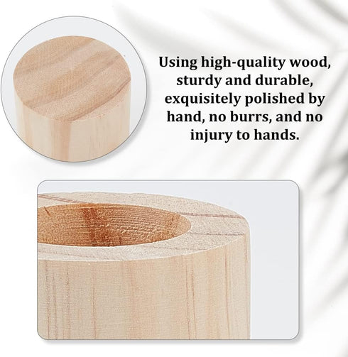 AHANDMAKER 6 Pcs Air Plants Holders, Wood Airplant Holder, Rustic Style Air Plant Container Tillandsia Holder, Air Plant Pots for Displaying Small...
