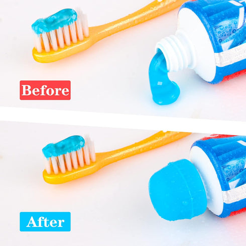 8 Pcs Toothpaste Caps Self Closing Toothpaste Squeezer Dispenser for Kids Silicone Toothpaste Covers Toothpaste Saver Cap Mess Free Toothpaste Top...