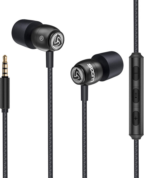Ludos Clamor Wired Earbuds in-Ear Headphones, 5 Years Warranty, Earphones with Microphone, Noise Isolating Ear Buds for School, Kids, Women, Small...