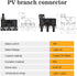 Solar Branch Connector IP68 Waterproof 1500V Solid Copper Terminal 3male1female and 3female 1male, 1 Pairs (3 to 1)...