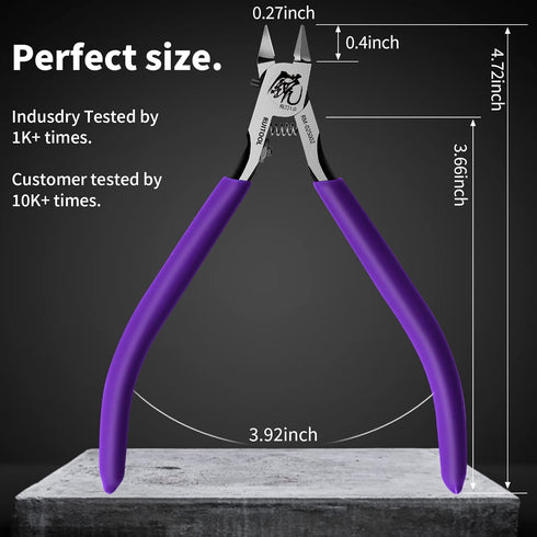 RUITOOL Model Nippers,Gundam Model Tools for Beginners to Repair and Fix Plastic Models, Ultra-thin Single-edged Non-slip Grip,4.7 Inch Sharp Cutt...