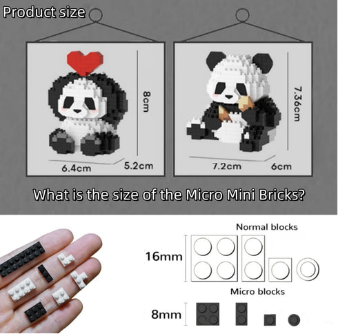 Mini Building Blocks Panda Sets Cute Micro Mini Panda Building Bricks for Adults Micro Nano Bricks Perfect Party Favors for Teenagers. (389 PCS)...