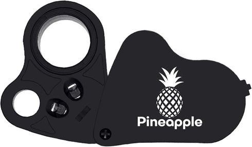 Pineapple 30X 60X Jewelers Loupe Magnifier with Light, Lighted Magnifying Glass Jewelry Loop, Pocket Magnifier for Coins, Jewelry, Plants, Currenc...