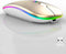 Wireless Bluetooth Mouse,LED Dual Mode Rechargeable Silent Slim Laptop Mouse,Portable(BT5.2+USB Receiver) Dual Mode Computer Mice,for Laptop,Deskt...