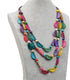 Fuqimanman2020 Bohemian Wooden Coconut Shell Wood Beaded Choker Necklace African Ethnic Colorful Long Layered Bib Multilayer Flower Geometric for ...