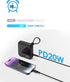 Power Bank 10000mAh with MFI Cable, AC Foldable Portable Charger, 20W Fast Battery Pack with USB-A Output, USB-C output, Compatible for iPhone 15,...