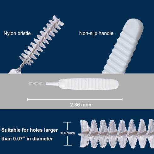 30pcs Shower Nozzle Cleaning Brush Anti-Clogging for Shower Head Cleaning Brush for Pore Gap Clean with Nylon Bristle Non-Slip Handle by Alnorte...
