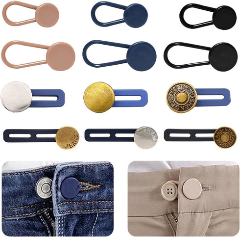 12Pcs Button Extenders for Women and Men's Pants,Skirts Etc Pants Button Extender,Extension Waist 1/1.4 Inche...