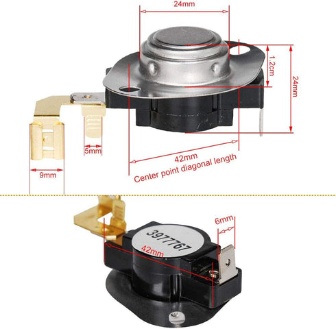 HIFROM 3977767 3387134 3392519 279816 Dryer Thermostat Fuse Kit Compatible with Dryer Fuse High-Quality