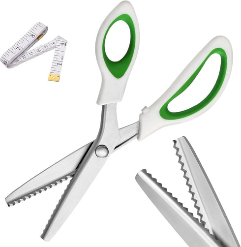 Pinking Shears?9” Zig Zag Scissors for Fabric?Pinking Shears Scissors for Fabric Cutting?Professional Handheld Dressmaking?Great for Many Kinds of...