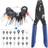 Glarks Pin Terminals Tool Set, A Crimper Tool and 21Pcs Pin Terminals Removal Key Tools for Car Auto Wire Connector Terminal Pin Crimping and Extr...