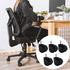 5pcs Chair Wheel, Office Chair Wheel Smooth Heavy Duty Universal Dual Caster Gaming Plastic(Black)...