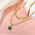 ACECHA Gold Layered Necklaces for Women, 18K Gold Plated Emerald Pendant Rectangle Necklaces for Teen Girls, Layering Choker Necklace Jewelry Gift...