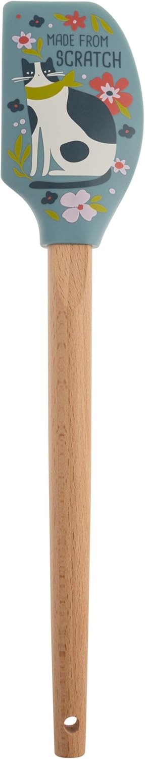 Karma, Silicone Spatula with Wood Handle Heat Resistant, Baking, cooking and Mixing Spatulas, Modern Farmhouse Kitchen Décor, Gift for Chef, Cooks...