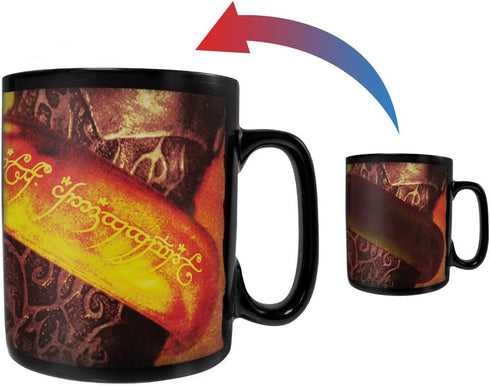 Morphing Mugs 16 Ounces The Lord of the Rings The One Ring to Rule Them All Heat Reveal Ceramic Coffee Mug...