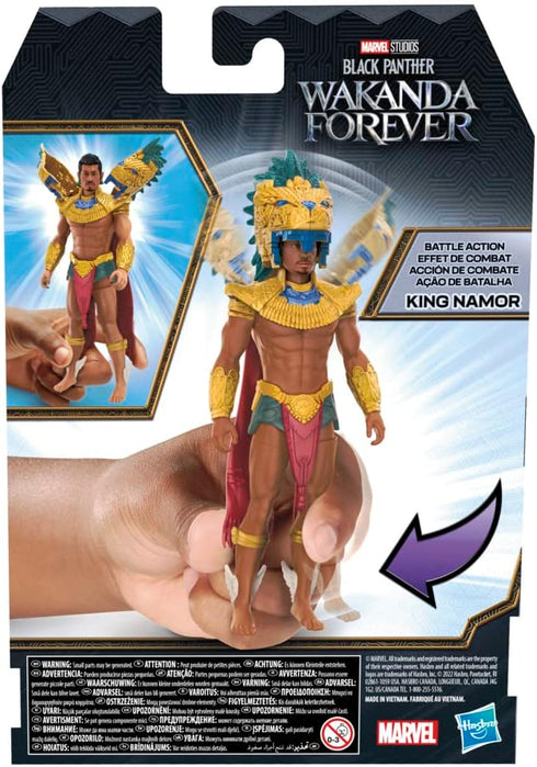 Marvel Studios' Black Panther Wakanda Forever Battle Action King Namor, 6-Inch Action Figure, Toy for Kids Ages 4 and Up...