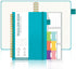 Regolden-Book Spiral Ruled Notebook, Ruled Lined Hardcover Journal for Note Taking (Teal, Dotted)...