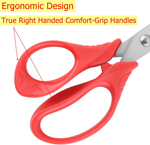 Kids Scissors,Scissors For School Kids,5" Children Scissors Comfort-Grip Handles Sharp Blunt Safety Student Scissors For Kids 8 Pack ages 4+...