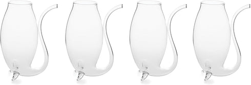 Fox Run Hand Blown Glass Port Sippers, Set of 4, 2.75 Ounces, Clear...