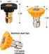 Pressure Washer Tips Pressure Washer Nozzle Tips 4500 PSI, Universal Multiple Degrees (0?15?25?40?Soap) 1/4" Quick Connect, Power Washer Nozzle Ti...