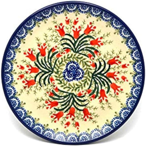 Polish Pottery Plate - Bread & Butter (6 1/4") - Crimson Bells...