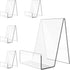 5 Pack Acrylic Book Stand, Book Holder for Display, Clear Easel Stand for Display, Display Holder for Postcard, CD, Frame, Picture, Magazine, Plat...
