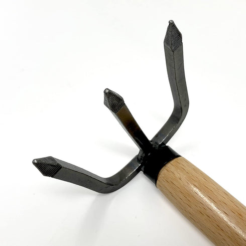 Japanese Craftsmanship Garden Tool Hand Cultivator Rake Tiller Tool - Durable and Lightweight - Made in Japan...
